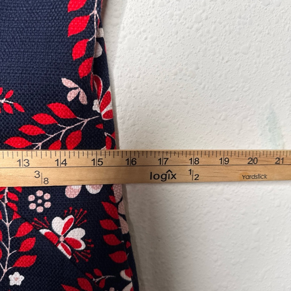 Boden Martha dress Sleeveless Red Blue Print Size 8 Pockets Lined - Picture 9 of 14